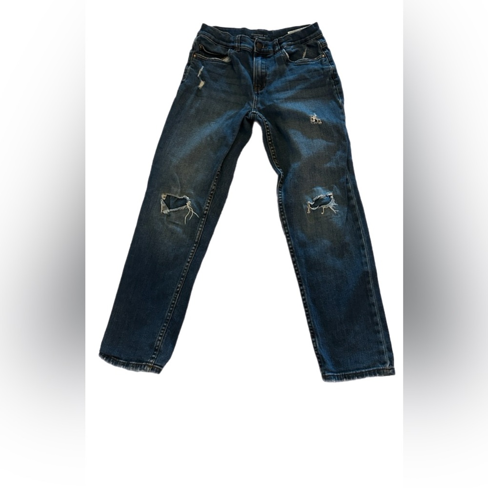 Zara Blue Distressed Jeans with Straight Fit